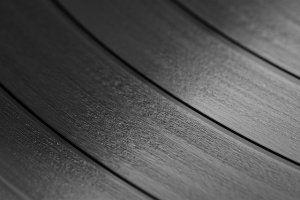 picture of a record ready to be cut into a shape